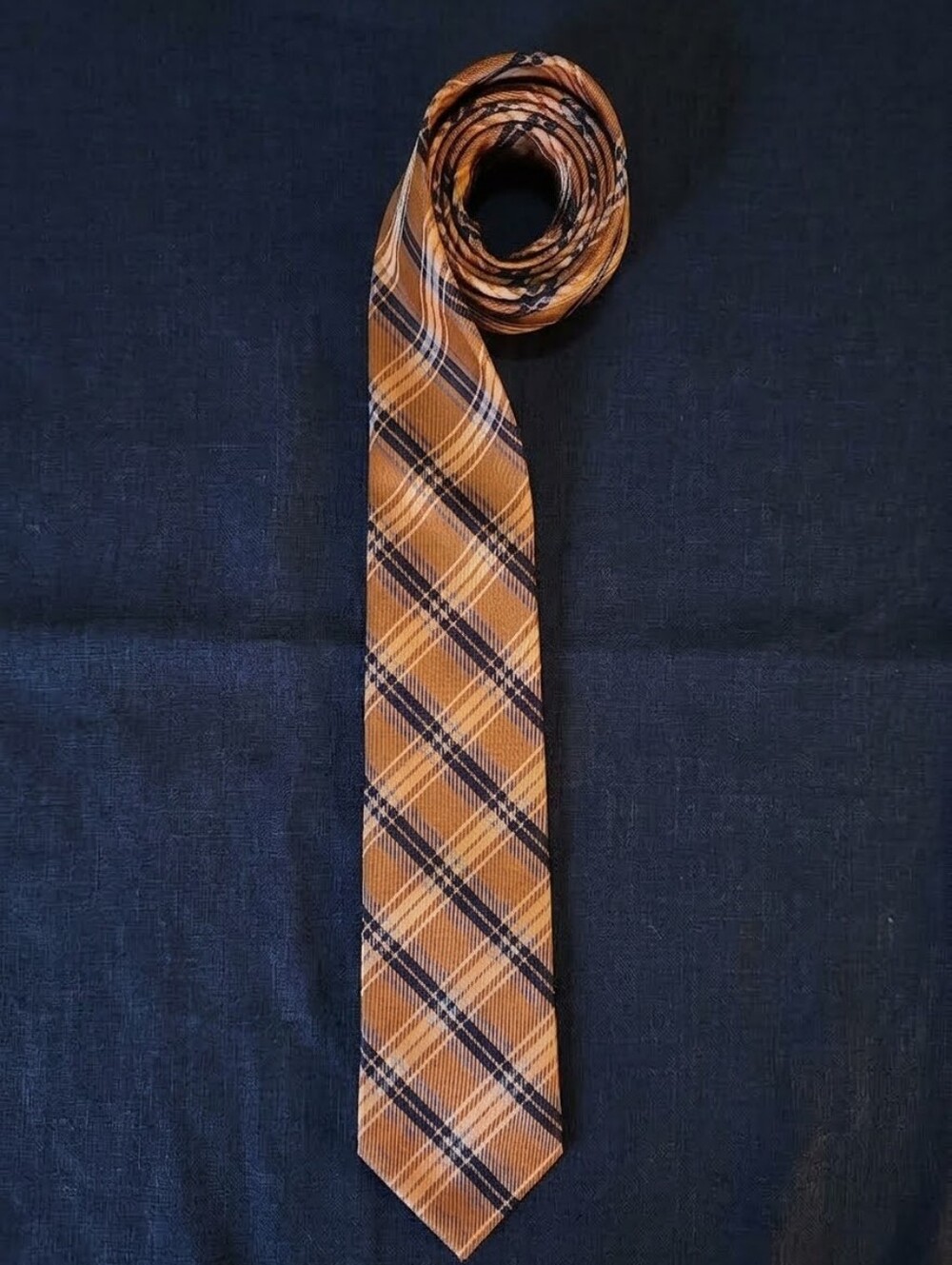 U.S. Polo Orange Plaid Necktie